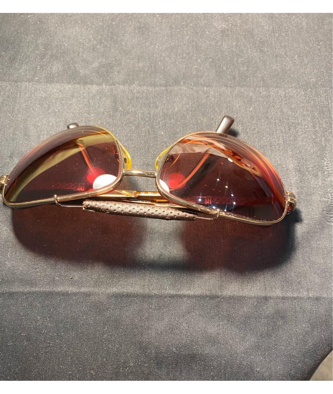 FERRAGAMO Коричневые металлические солнцезащитные очки, фото 4