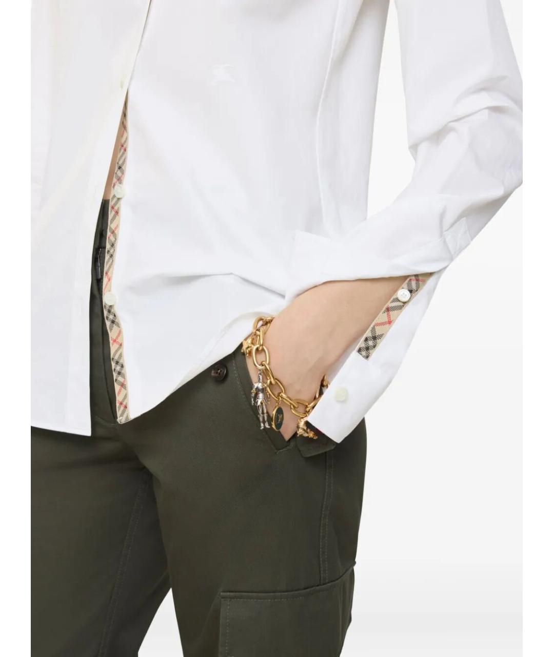 BURBERRY Белая хлопковая рубашка, фото 3