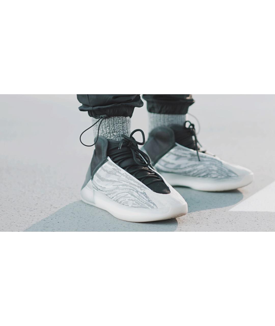 ADIDAS YEEZY Серые текстильные высокие кроссовки / кеды, фото 8