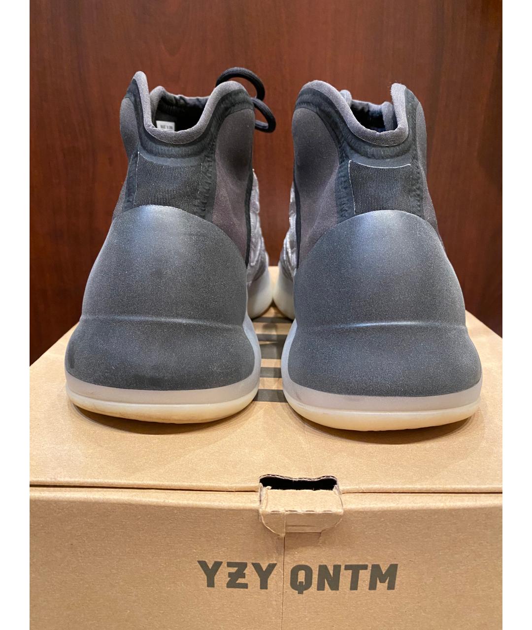 ADIDAS YEEZY Серые текстильные высокие кроссовки / кеды, фото 5