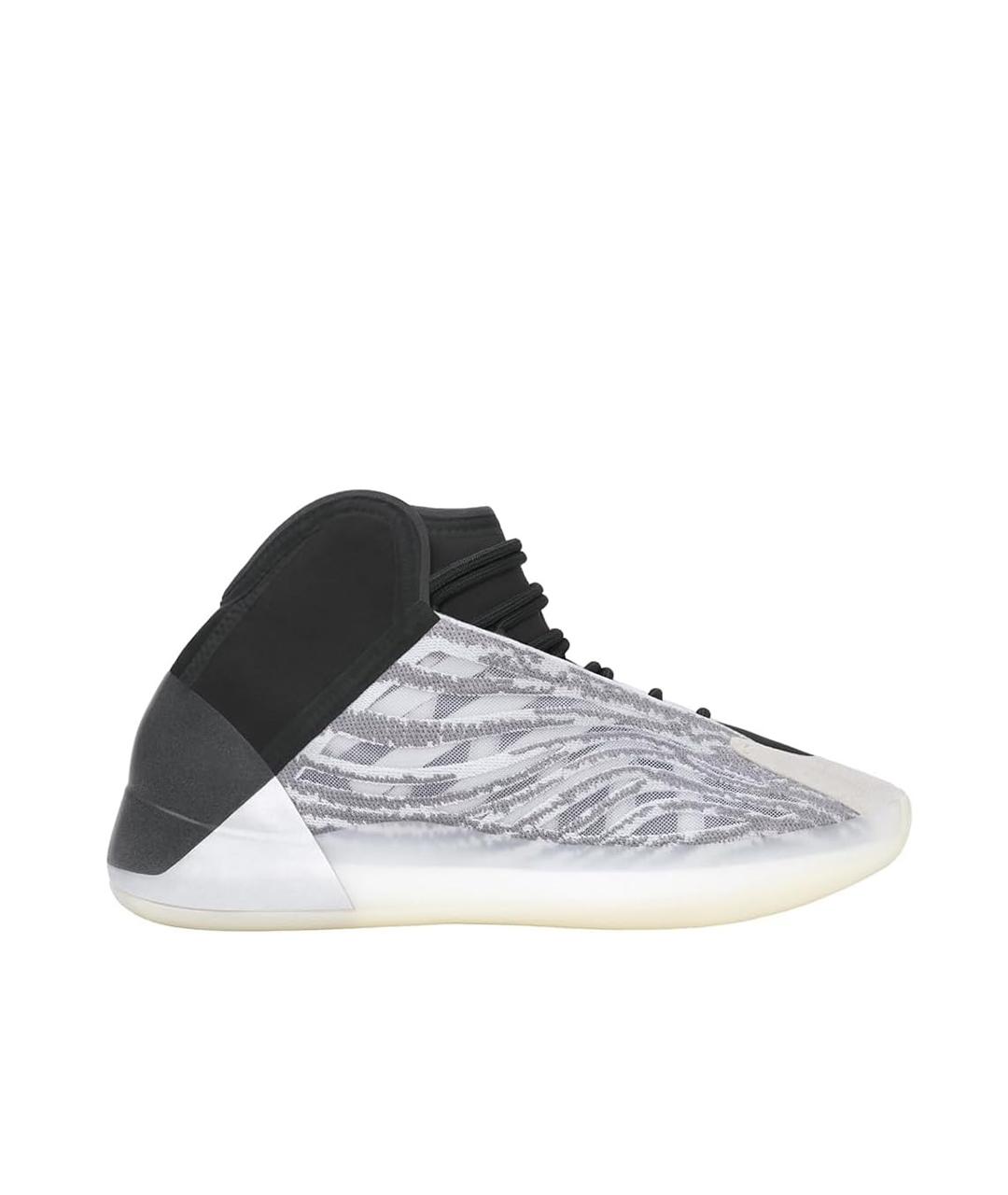 ADIDAS YEEZY Серые текстильные высокие кроссовки / кеды, фото 1