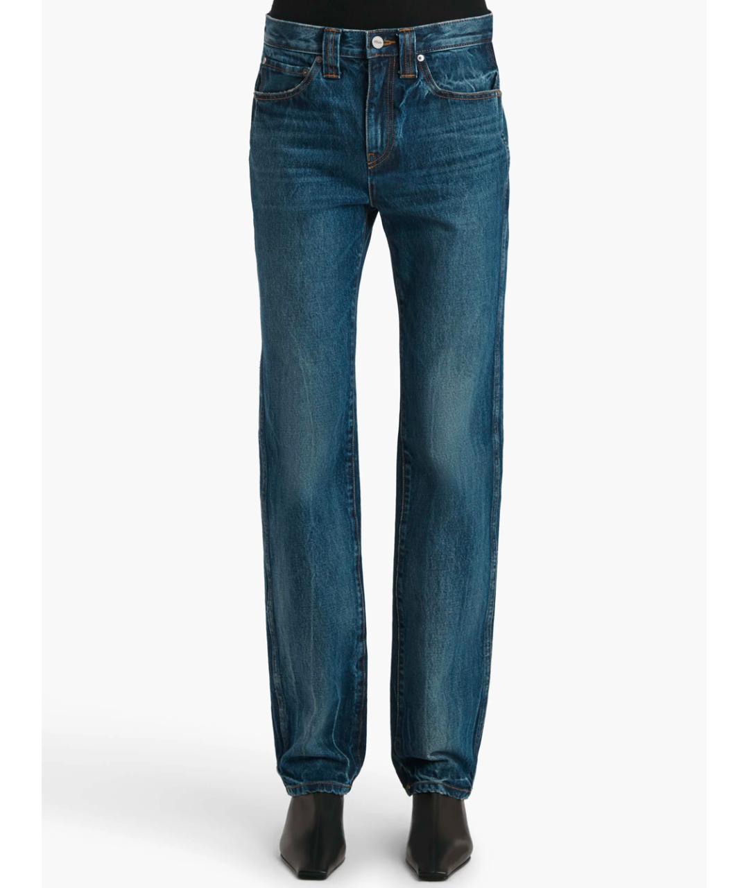 KHAITE Синие хлопковые джинсы слим, фото 2