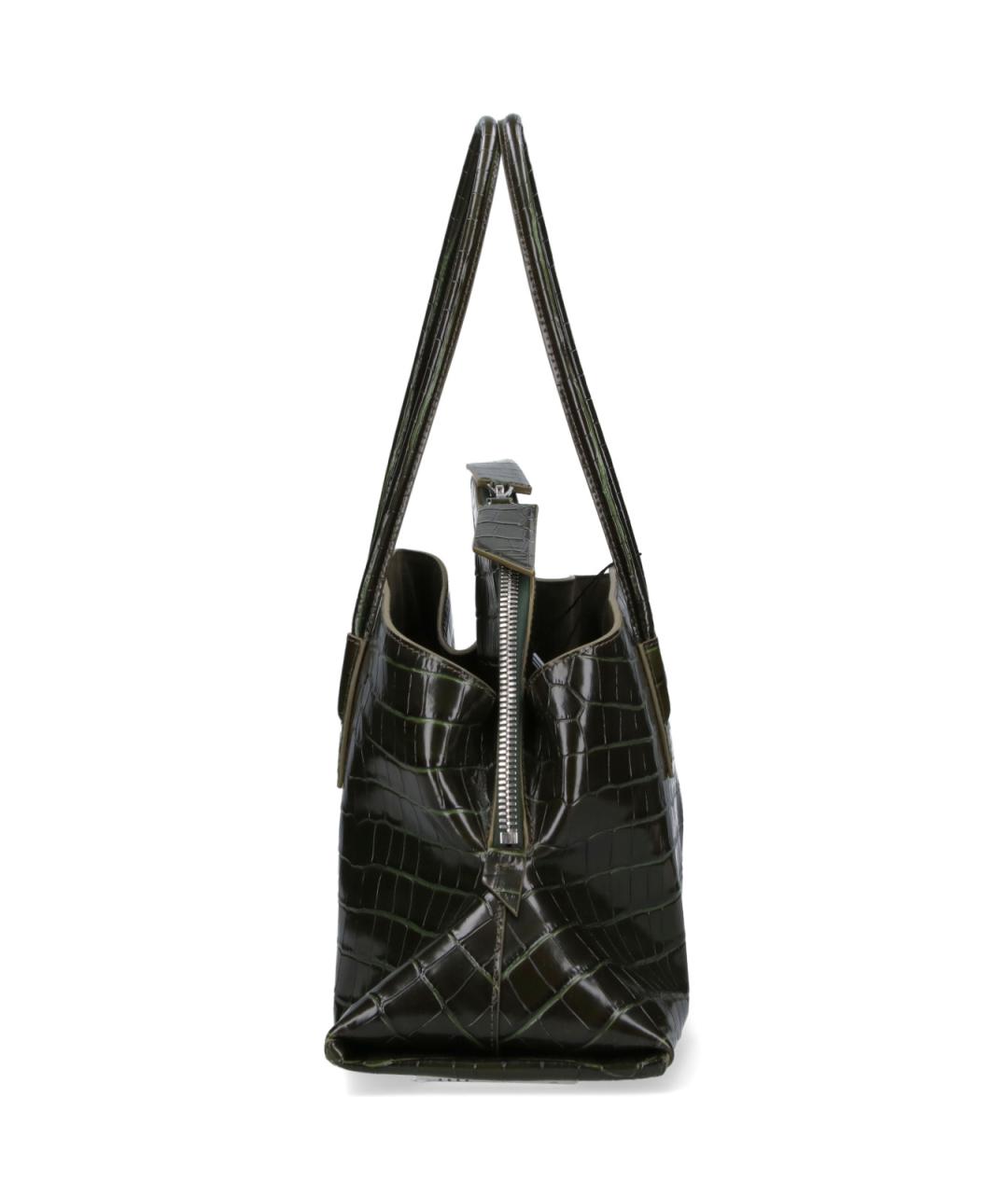 THE ATTICO Зеленая кожаная сумка тоут, фото 5