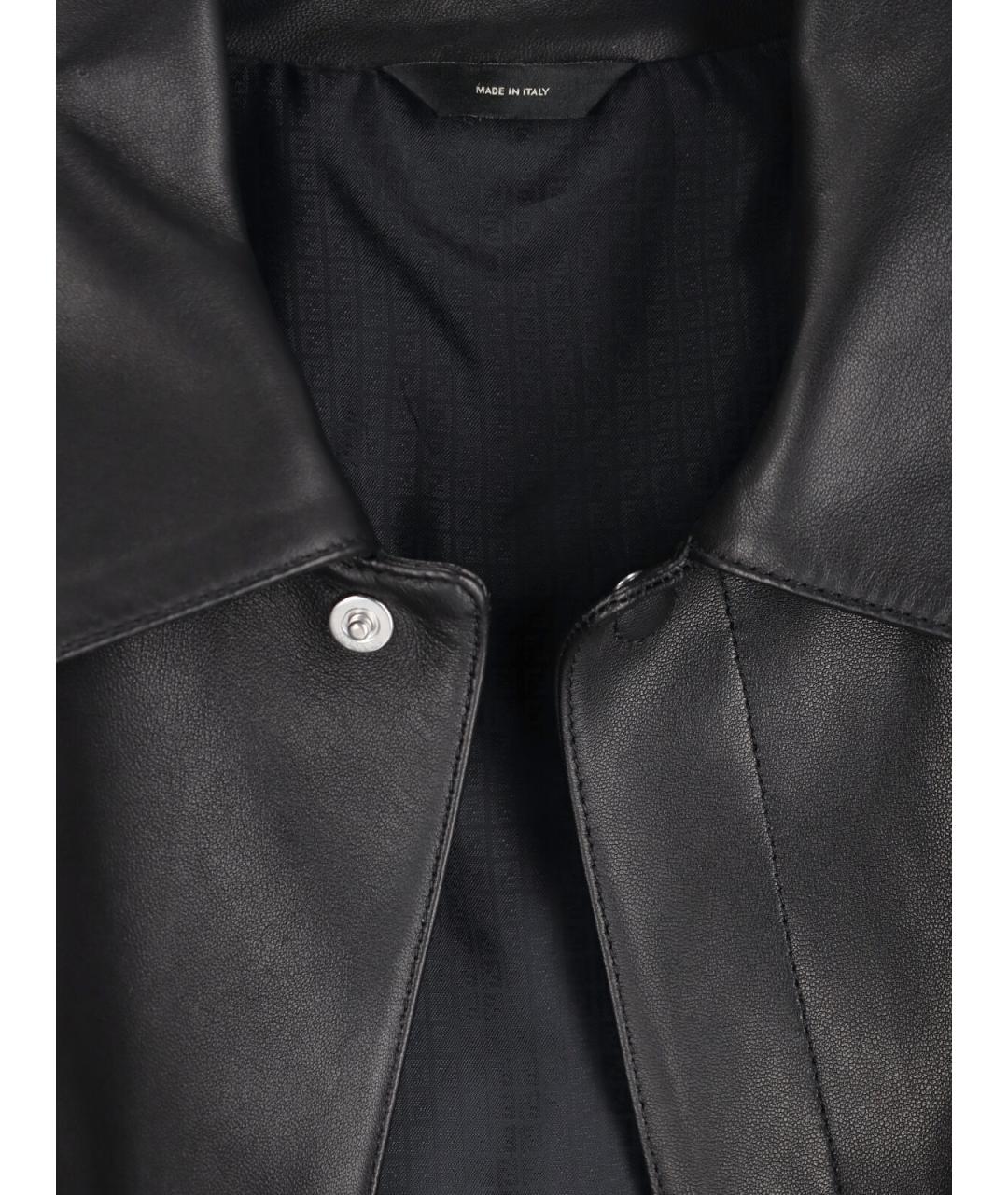 FENDI Черная кожаная куртка, фото 7
