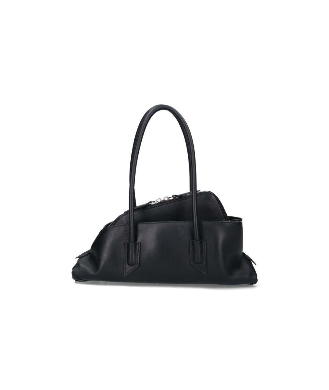 THE ATTICO Черная кожаная сумка тоут, фото 3
