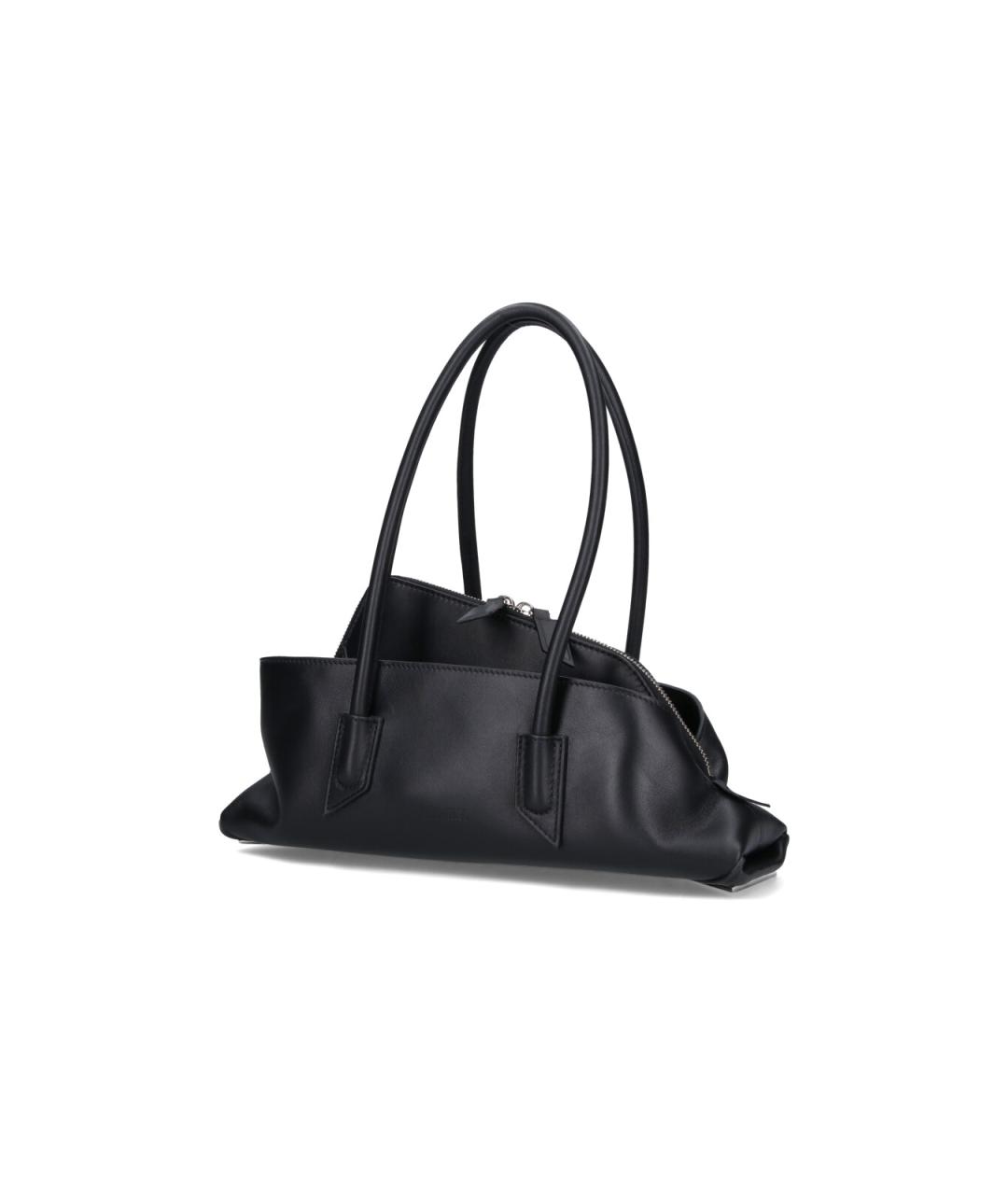 THE ATTICO Черная кожаная сумка тоут, фото 2