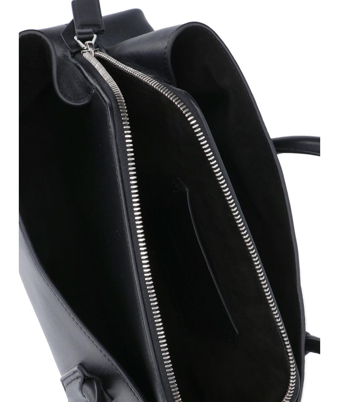 THE ATTICO Черная кожаная сумка тоут, фото 4