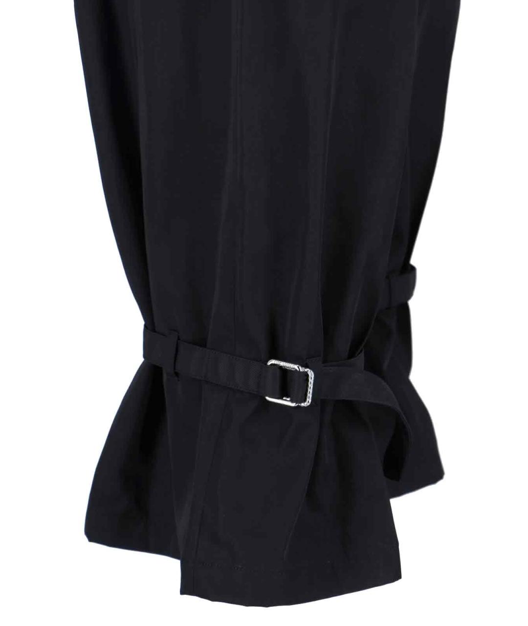 THE ATTICO Черные полиэстеровые прямые брюки, фото 4