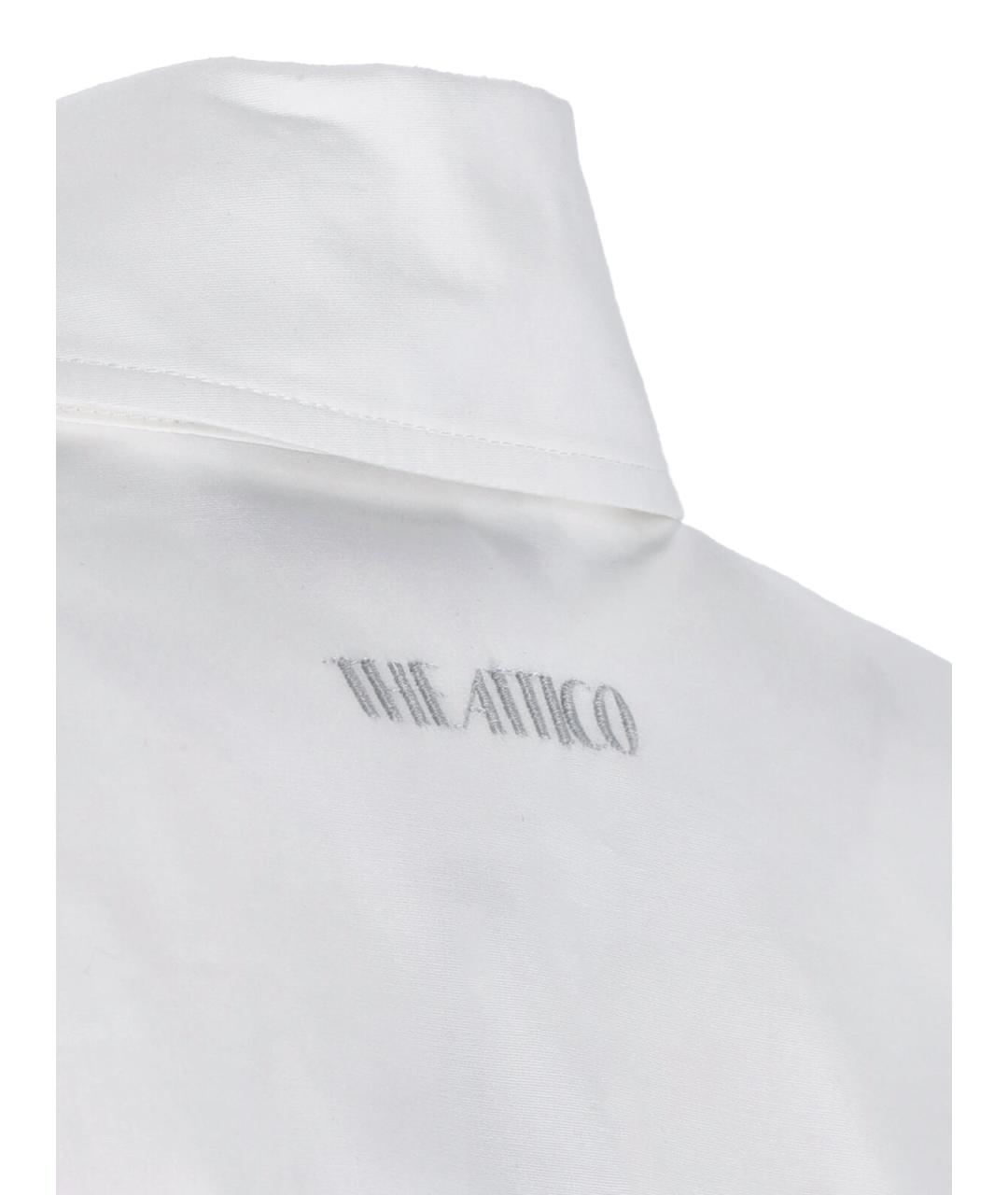 THE ATTICO Белое хлопковое коктейльное платье, фото 3