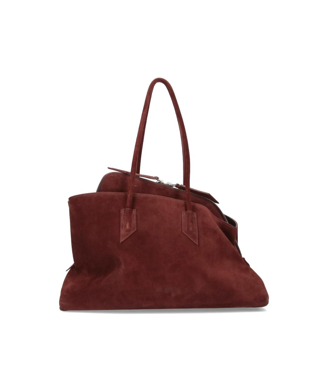 THE ATTICO Коричневая замшевая сумка тоут, фото 1