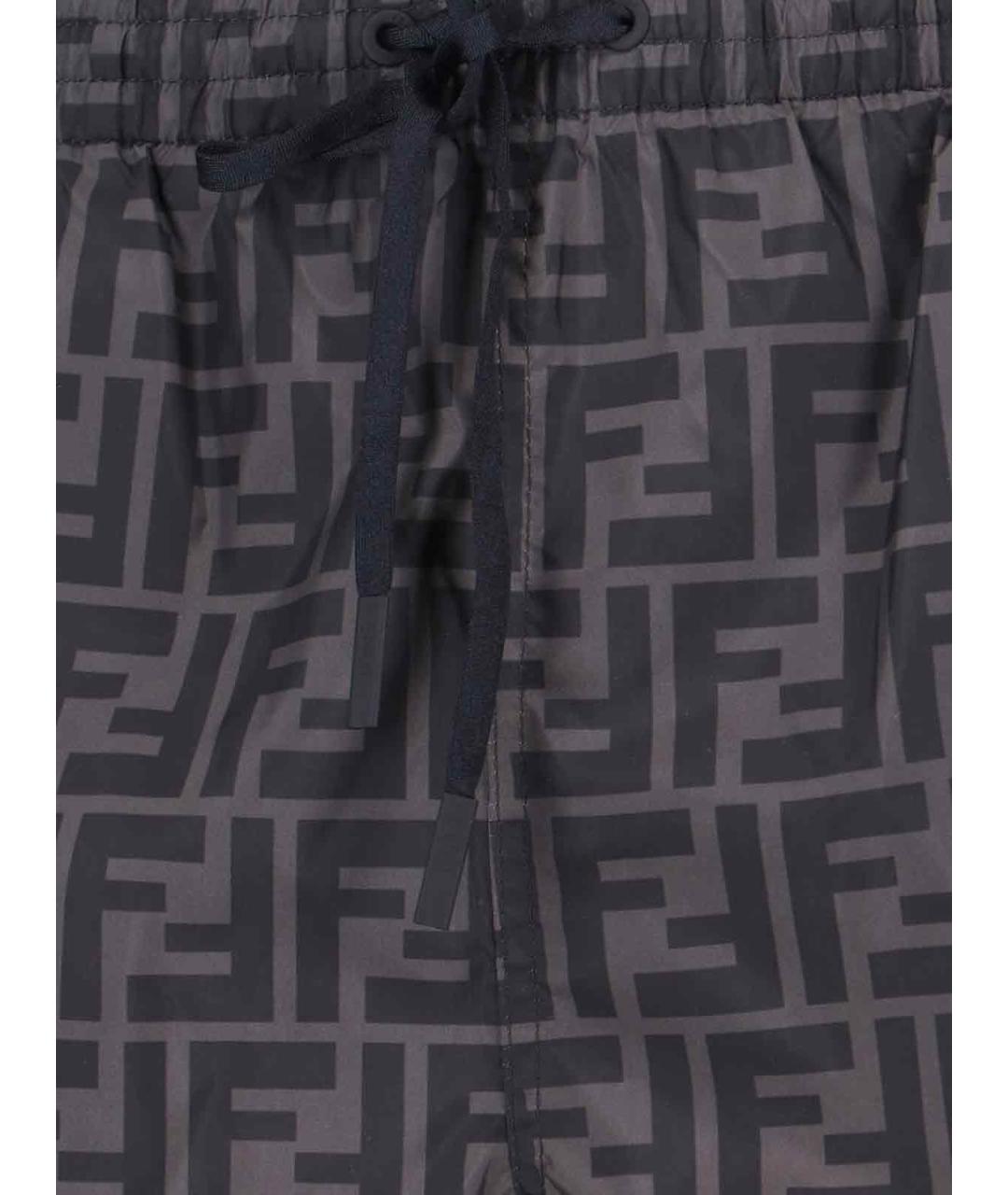 FENDI Черные полиэстеровые плавки, фото 4