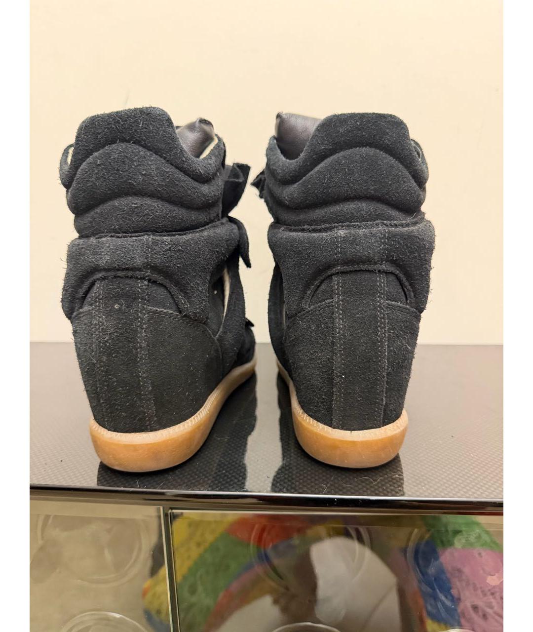 ISABEL MARANT Черные замшевые кроссовки, фото 4