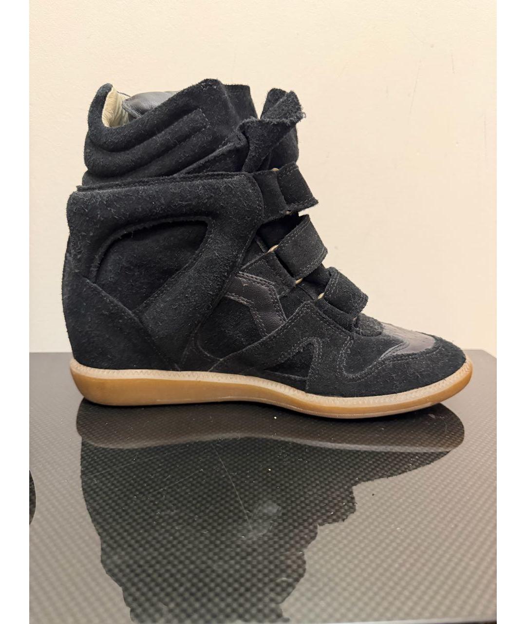 ISABEL MARANT Черные замшевые кроссовки, фото 5