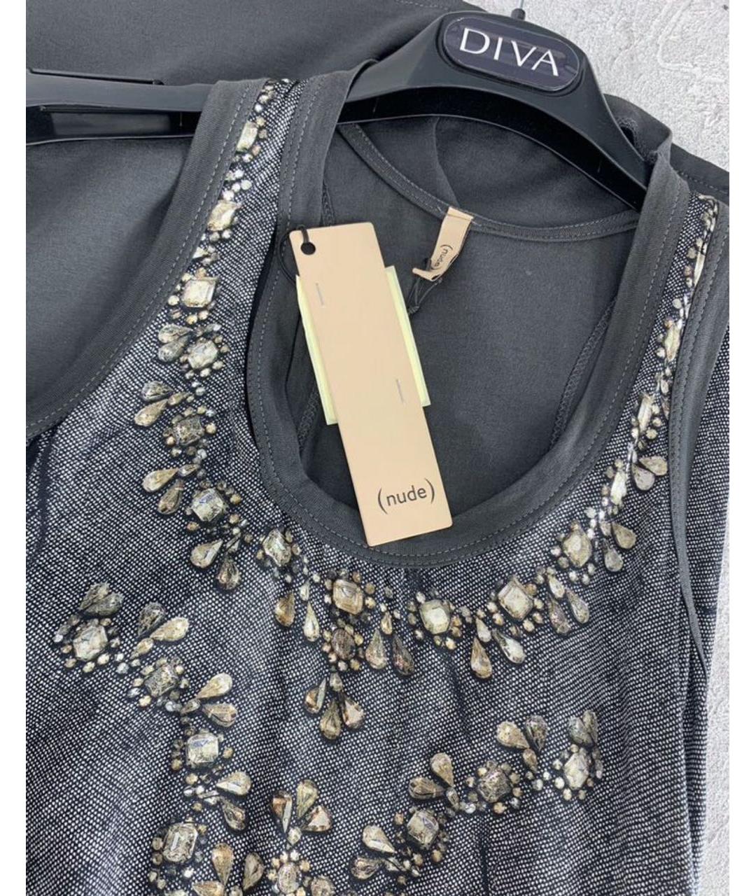 NUDE Серая шелковая майка, фото 3