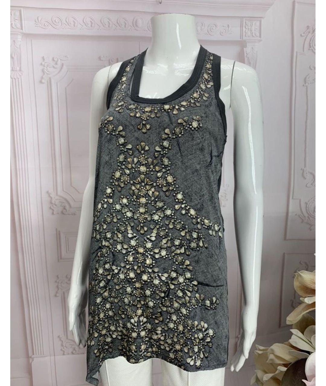 NUDE Серая шелковая майка, фото 8