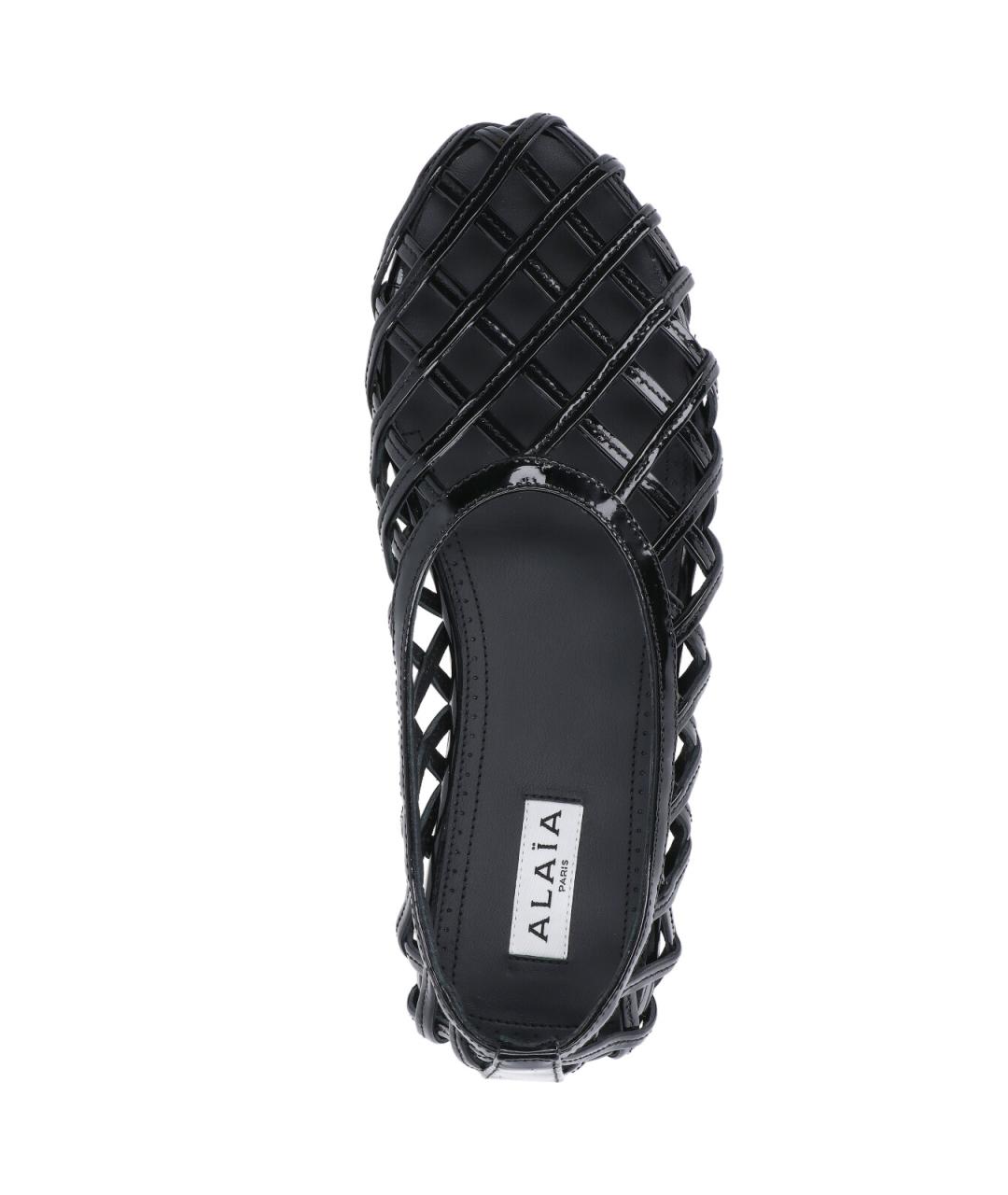 ALAIA Черные балетки из лакированной кожи, фото 5