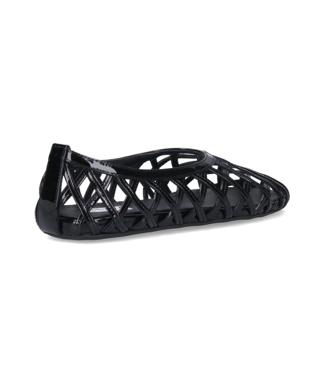 ALAIA Черные балетки из лакированной кожи, фото 4