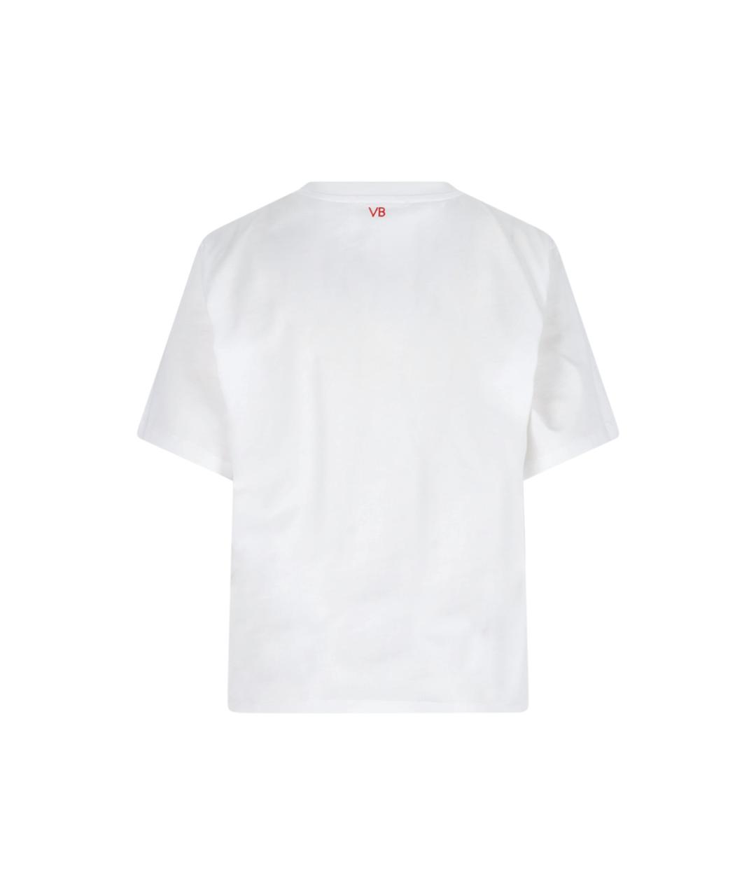 VICTORIA BECKHAM Белая хлопковая футболка, фото 2