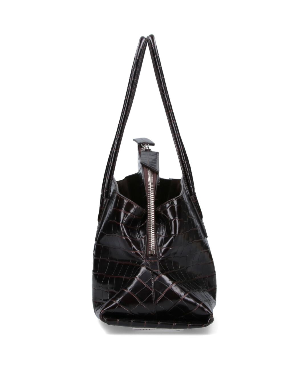 THE ATTICO Коричневая кожаная сумка тоут, фото 5