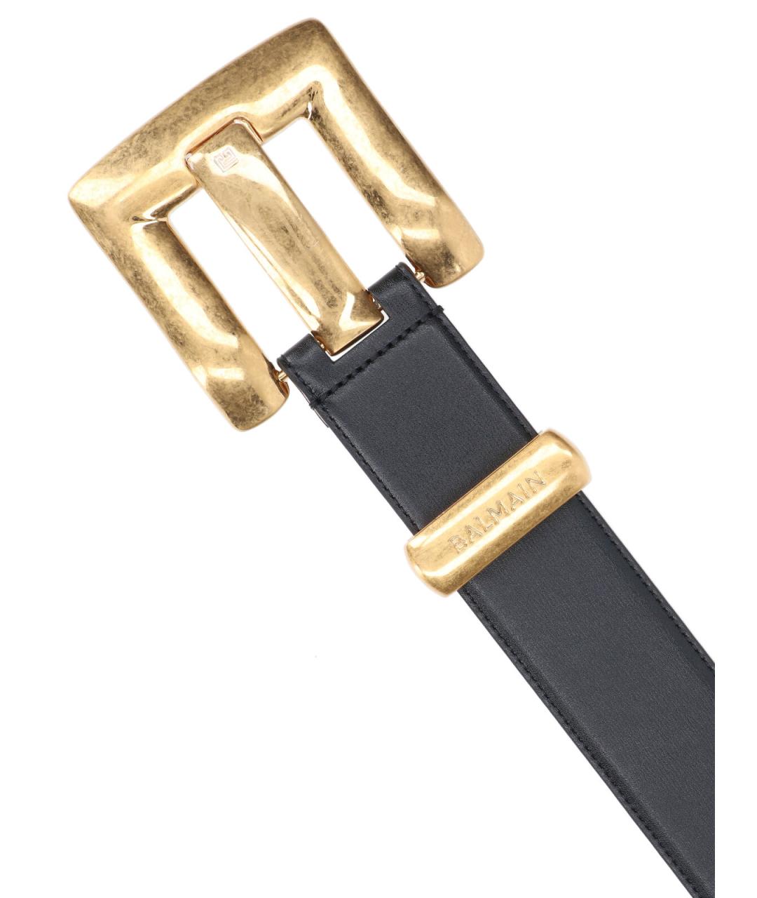 BALMAIN Черный кожаный ремень, фото 3