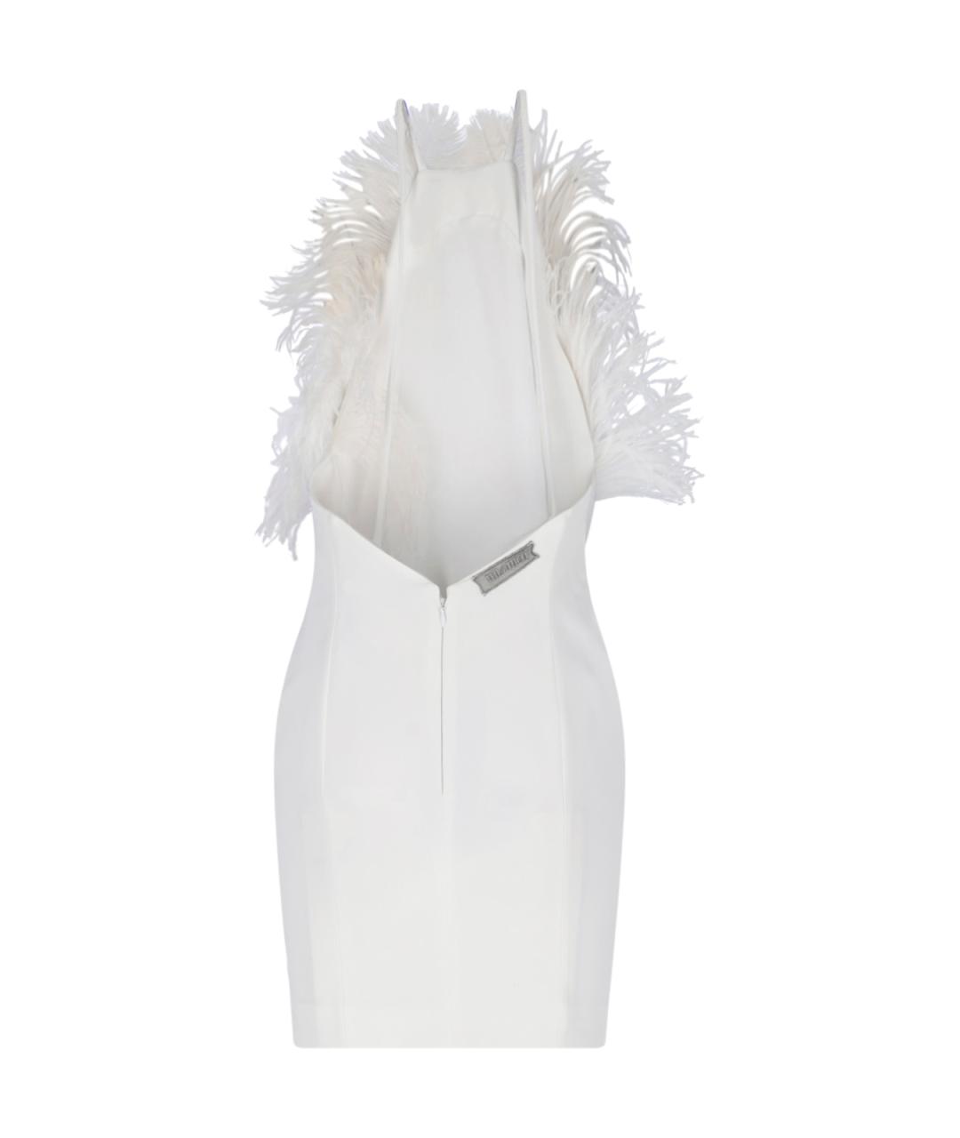 THE ATTICO Белое полиэстеровое коктейльное платье, фото 2