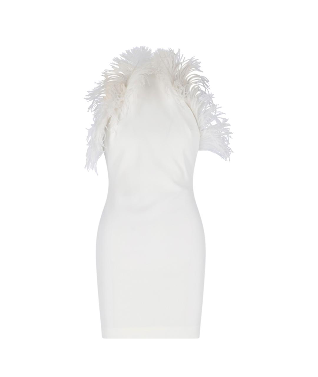 THE ATTICO Белое полиэстеровое коктейльное платье, фото 1