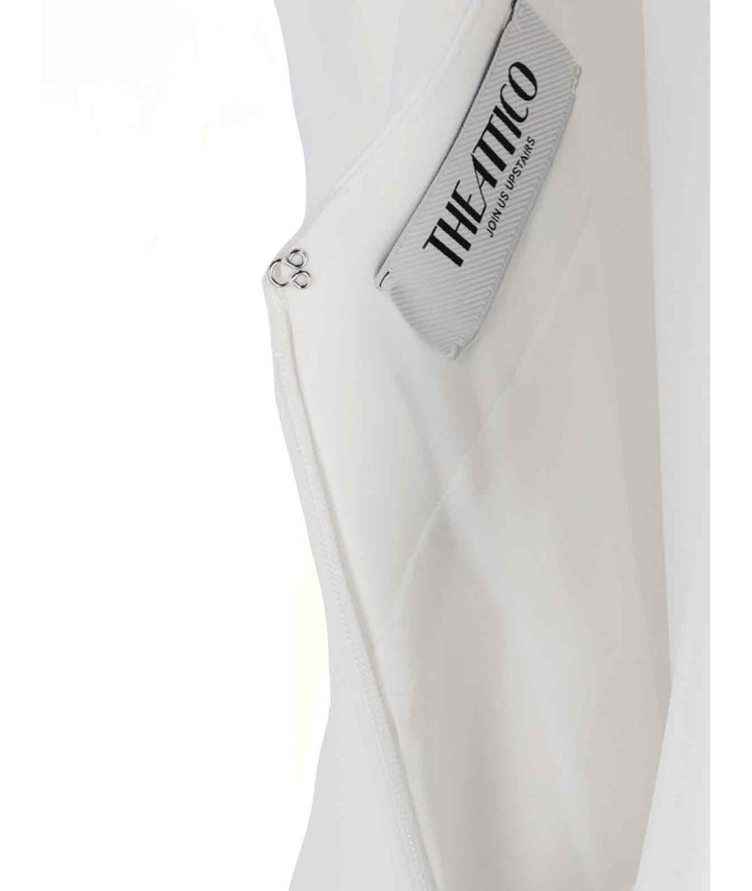 THE ATTICO Белое полиэстеровое коктейльное платье, фото 3