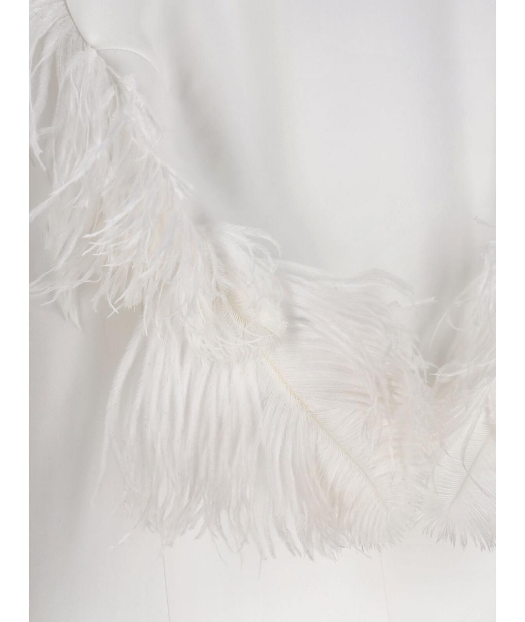 THE ATTICO Белое полиэстеровое коктейльное платье, фото 5
