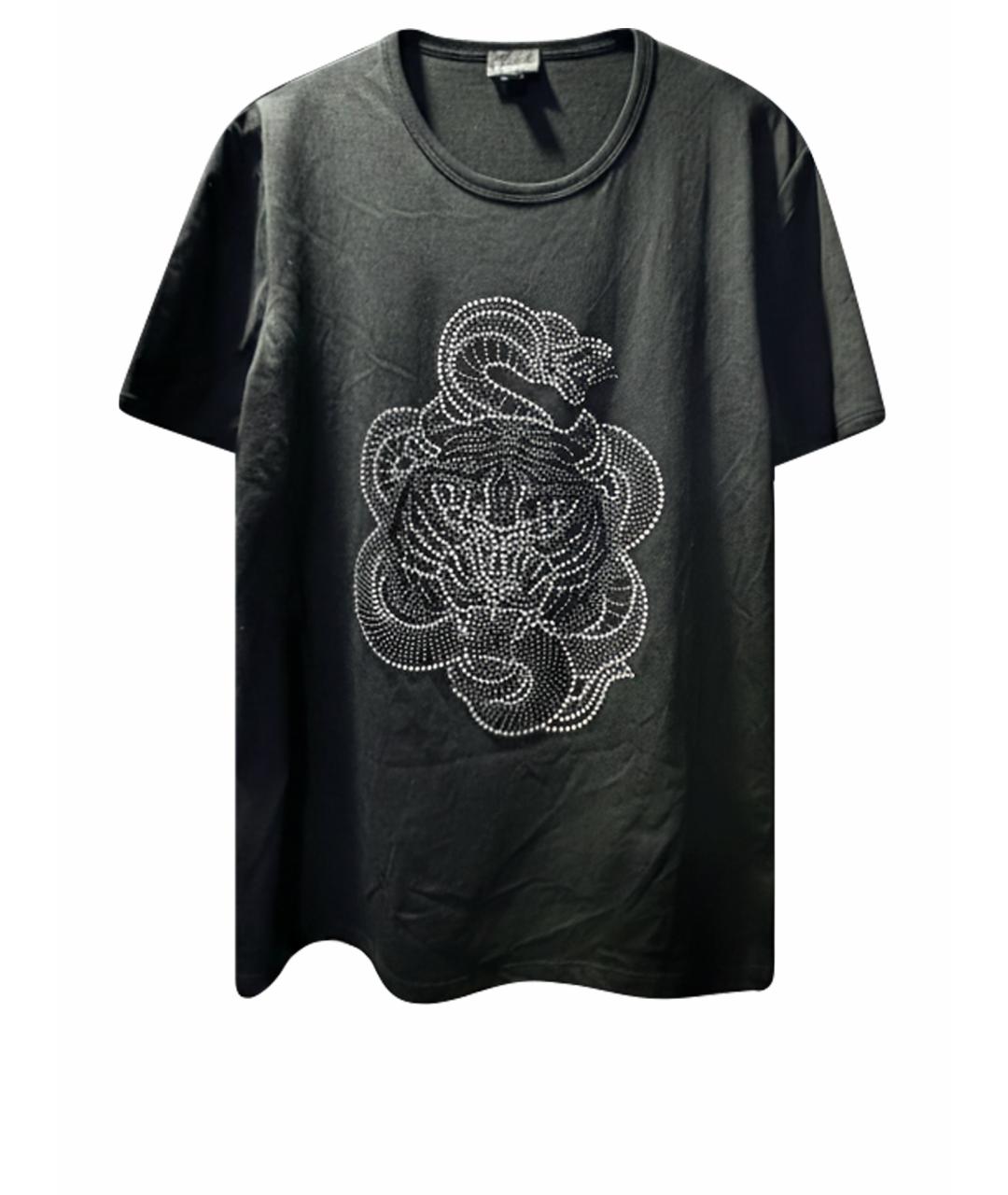 JUST CAVALLI Черная хлопковая футболка, фото 1