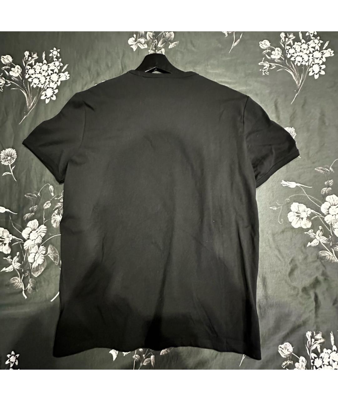 JUST CAVALLI Черная хлопковая футболка, фото 2