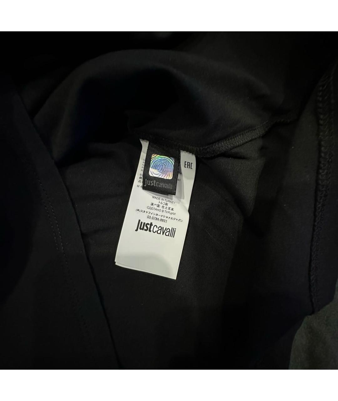 JUST CAVALLI Черная хлопковая футболка, фото 5