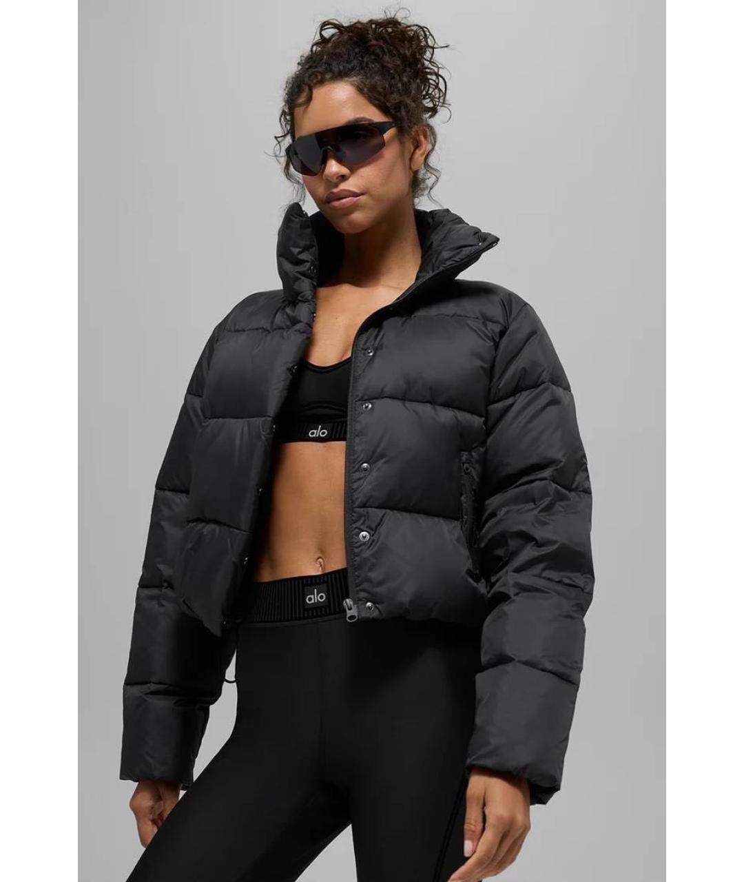 ALO YOGA Черный полиэстеровый пуховик, фото 4