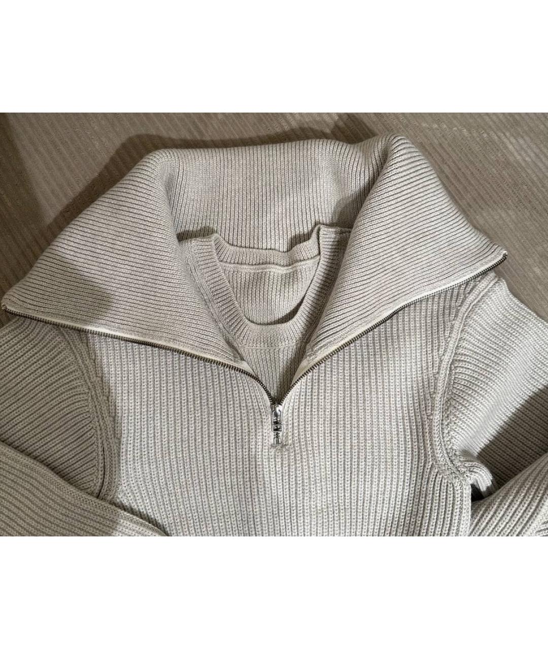 JACQUEMUS Бежевый шерстяной джемпер / свитер, фото 4