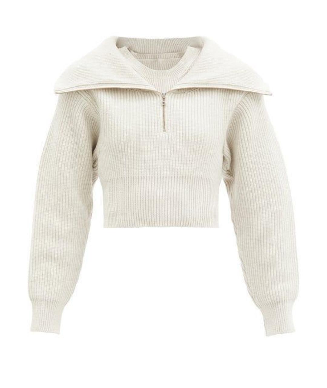 JACQUEMUS Бежевый шерстяной джемпер / свитер, фото 1