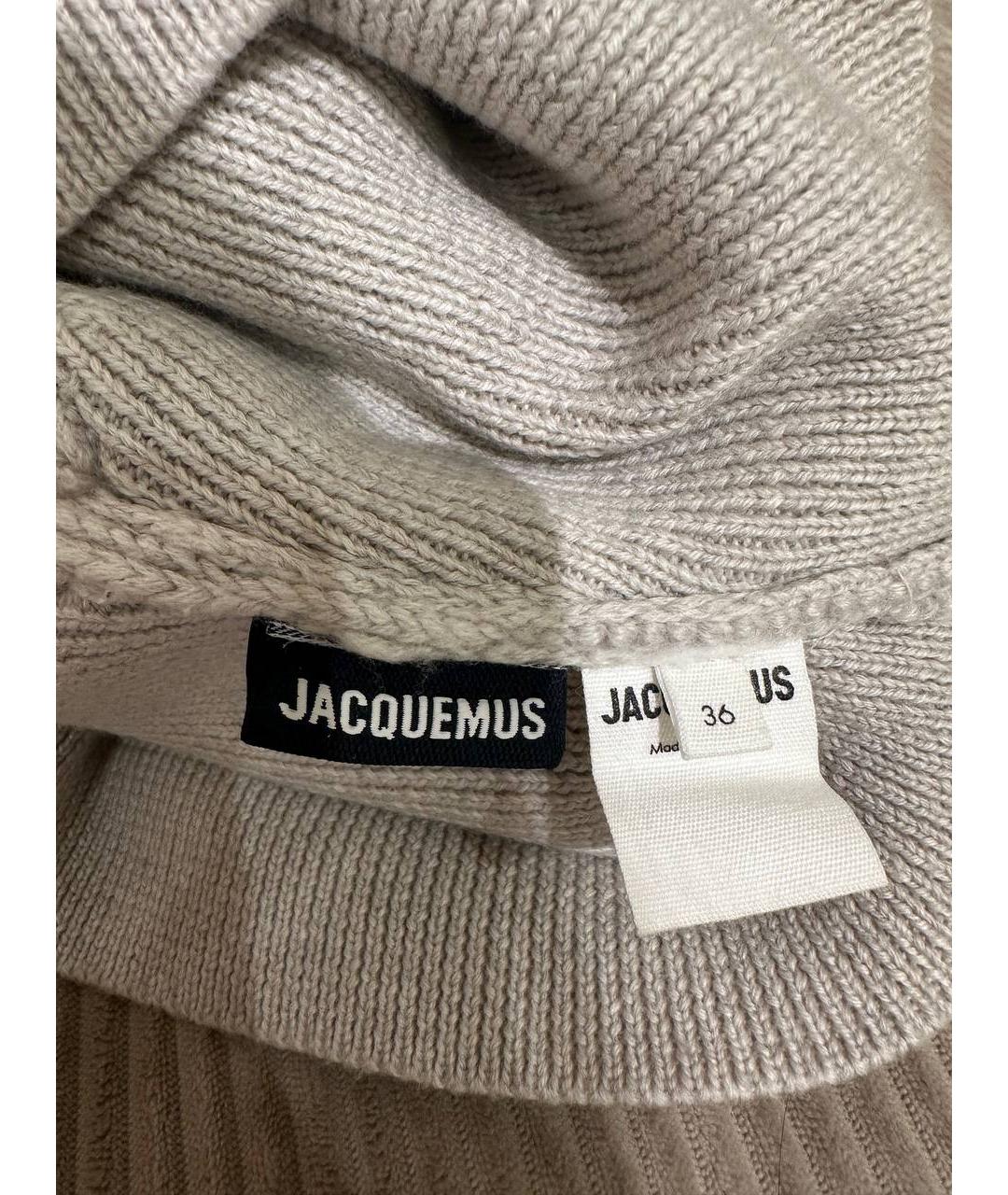 JACQUEMUS Бежевый шерстяной джемпер / свитер, фото 5