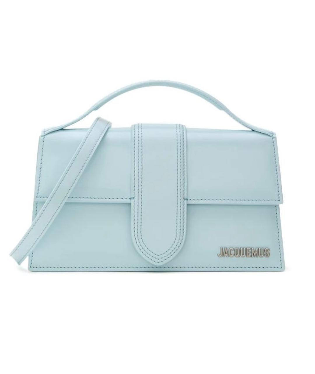 JACQUEMUS Голубая кожаная сумка через плечо, фото 1
