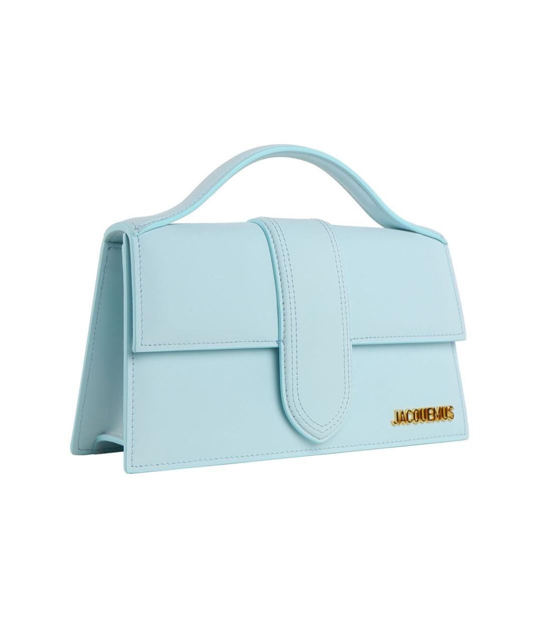 JACQUEMUS Голубая кожаная сумка через плечо, фото 2