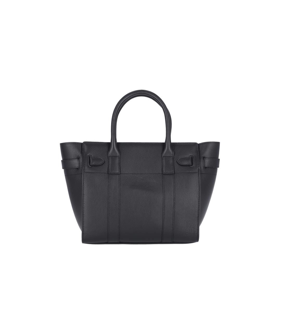 MULBERRY Черная кожаная сумка тоут, фото 3