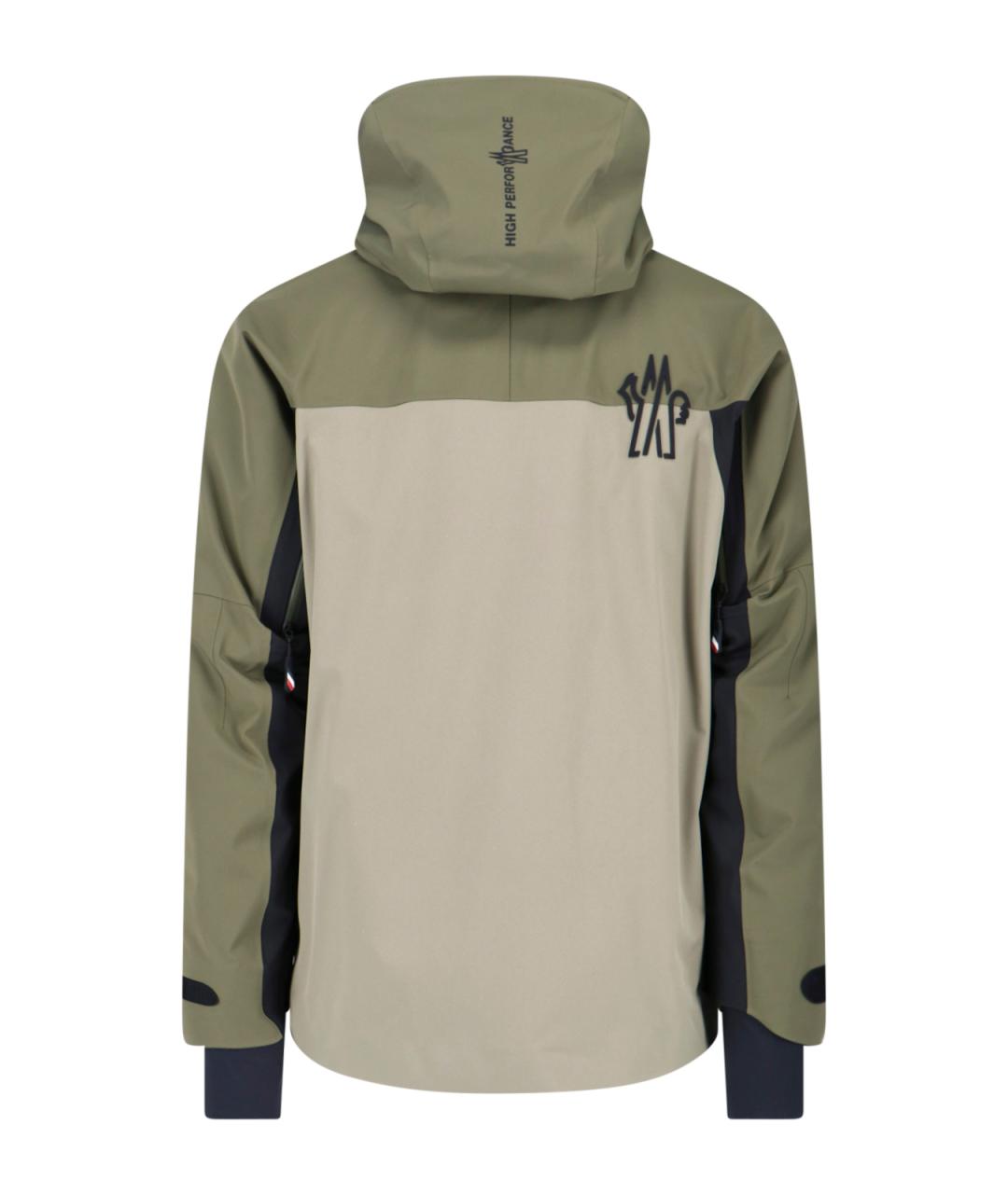 MONCLER GRENOBLE Зеленая полиэстеровая куртка, фото 2