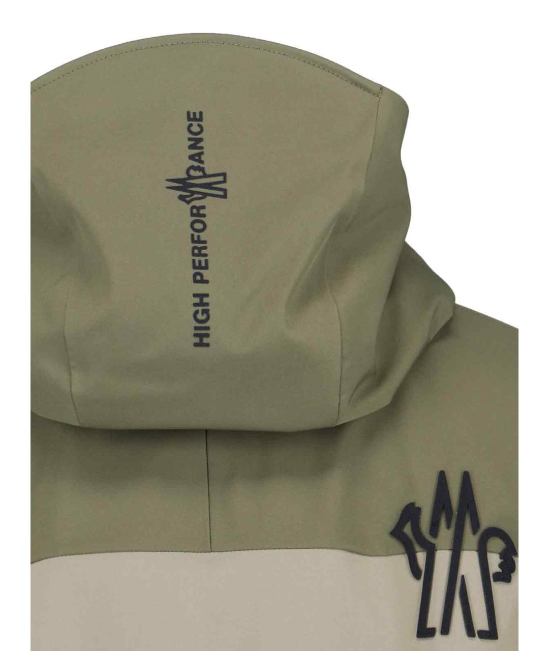 MONCLER GRENOBLE Зеленая полиэстеровая куртка, фото 4