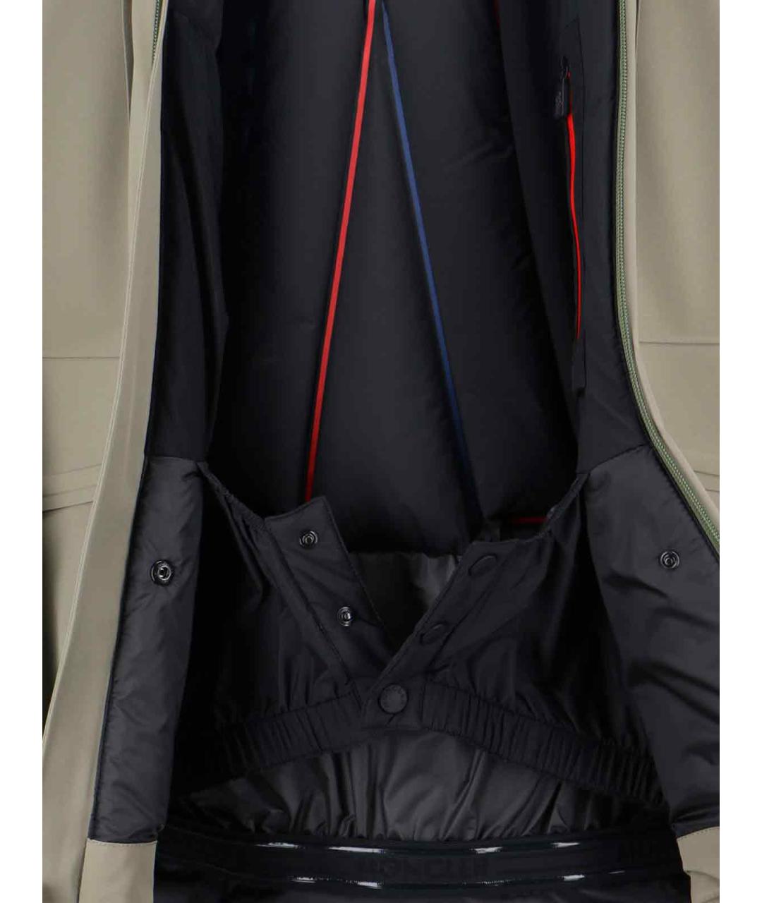 MONCLER GRENOBLE Зеленая полиэстеровая куртка, фото 3