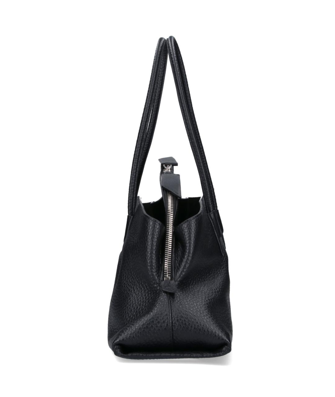 THE ATTICO Черная кожаная сумка тоут, фото 5