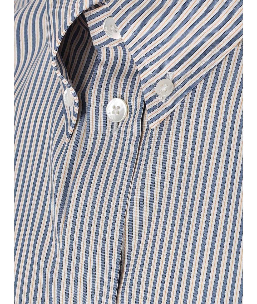 FENDI Синяя хлопковая кэжуал рубашка, фото 3