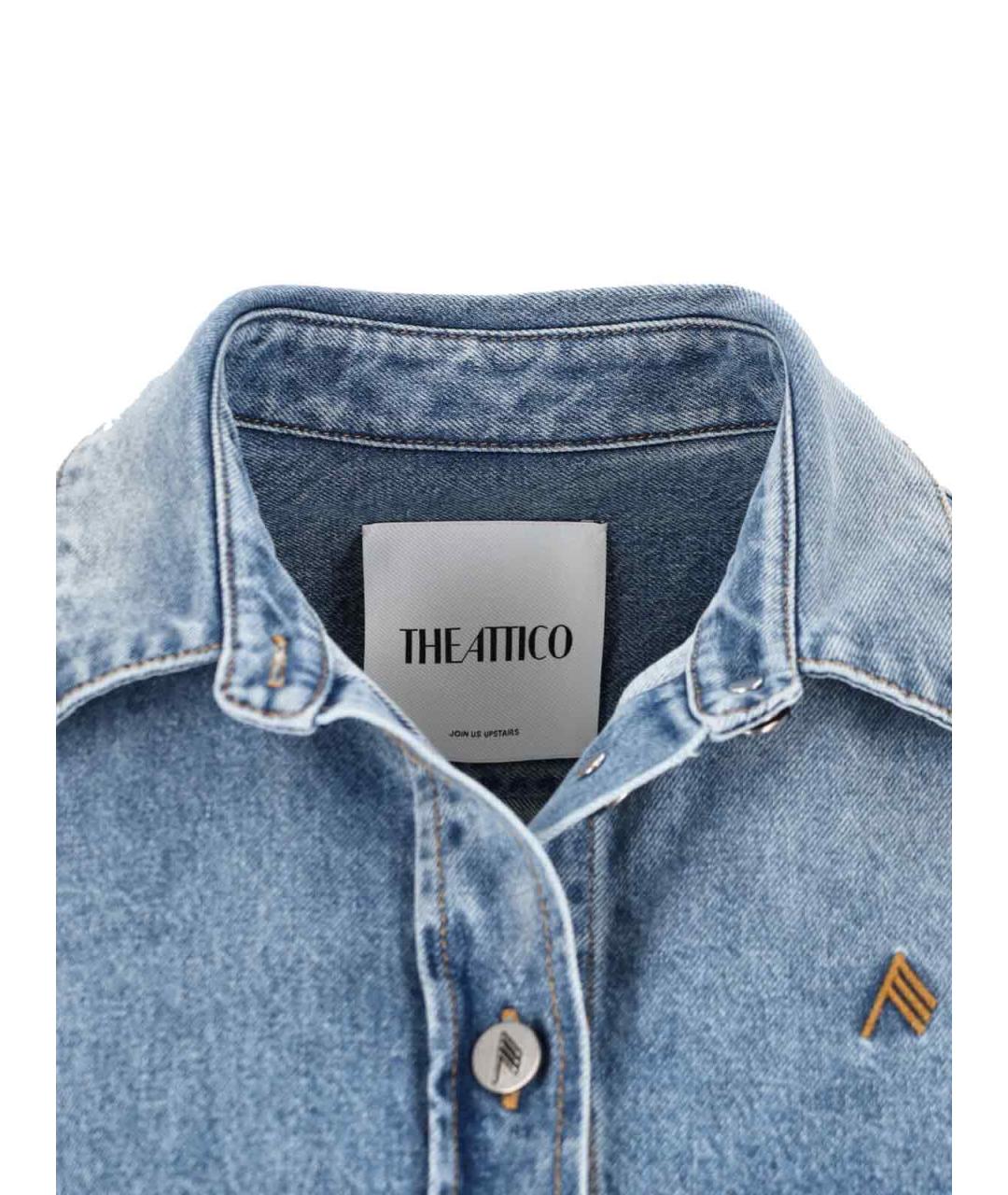 THE ATTICO Синяя хлопковая рубашка, фото 5