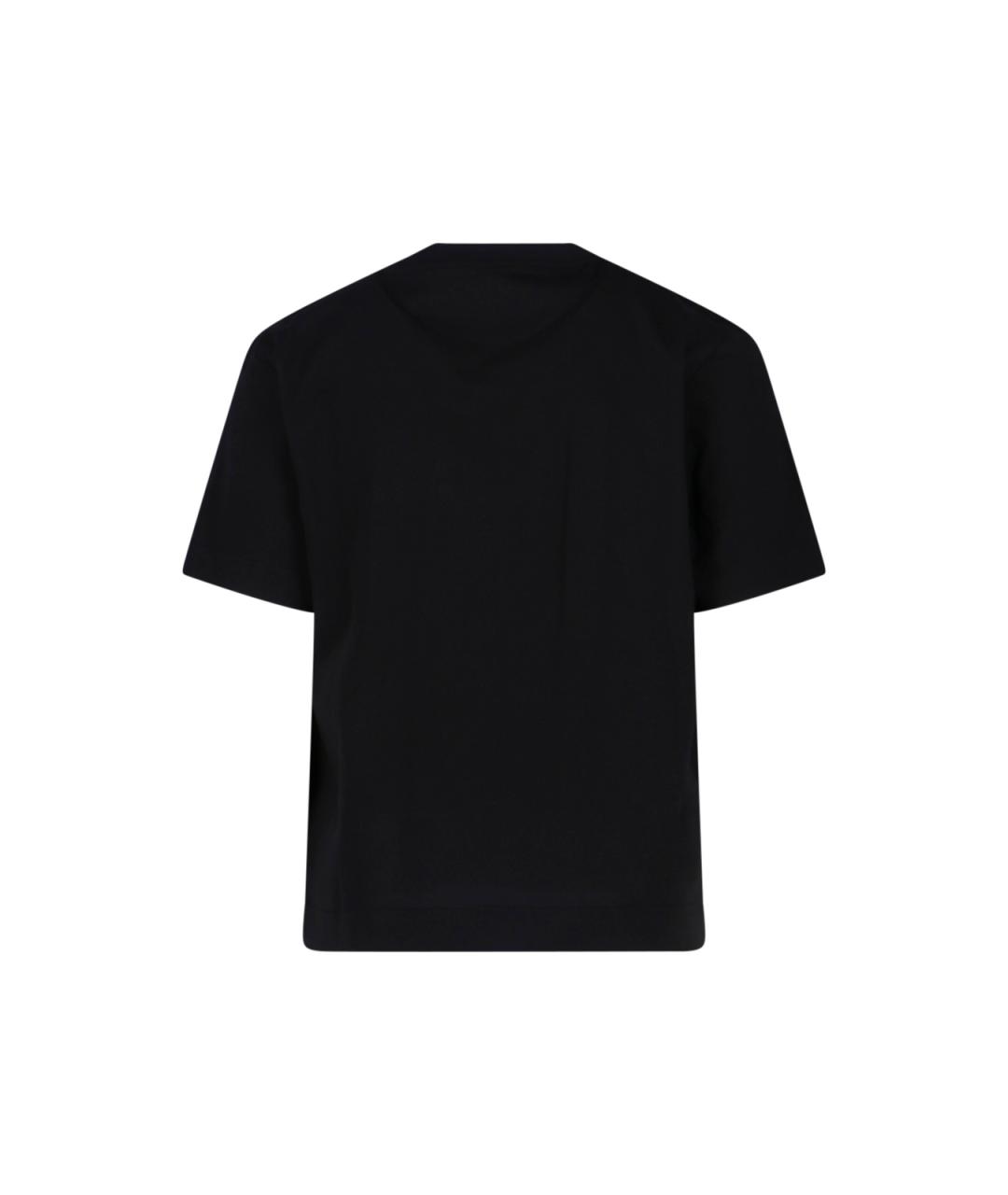 FENDI Черная хлопковая футболка, фото 2
