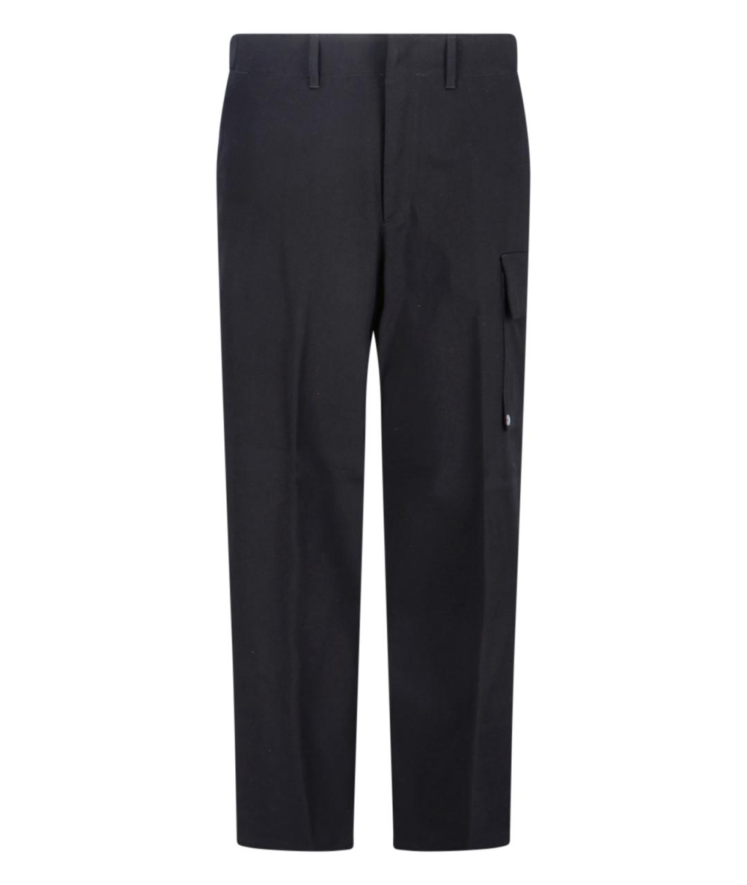 FENDI Черные хлопковые повседневные брюки, фото 1