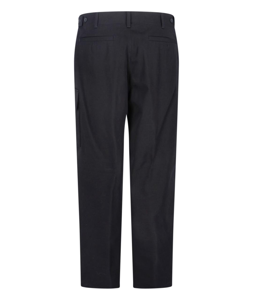 FENDI Черные хлопковые повседневные брюки, фото 2