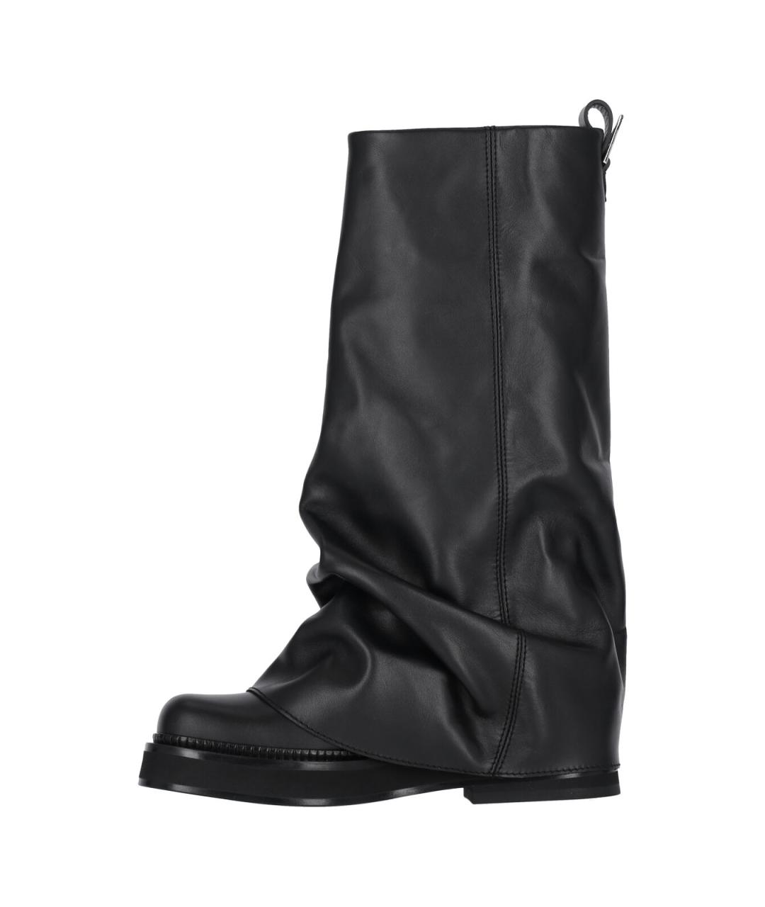 THE ATTICO Черные кожаные ботинки, фото 3