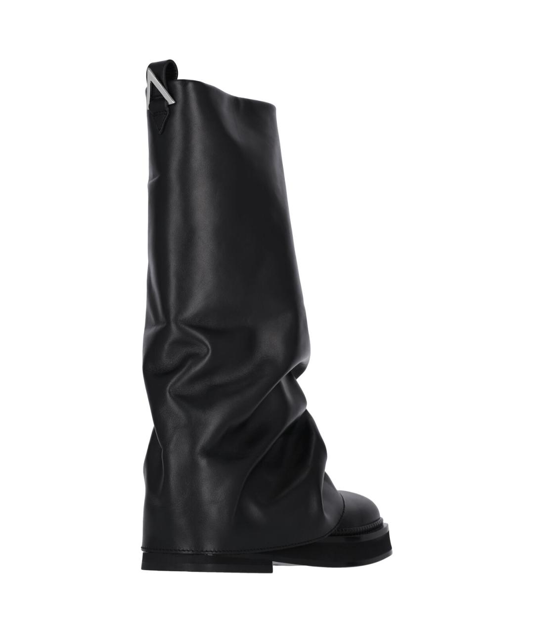 THE ATTICO Черные кожаные ботинки, фото 4