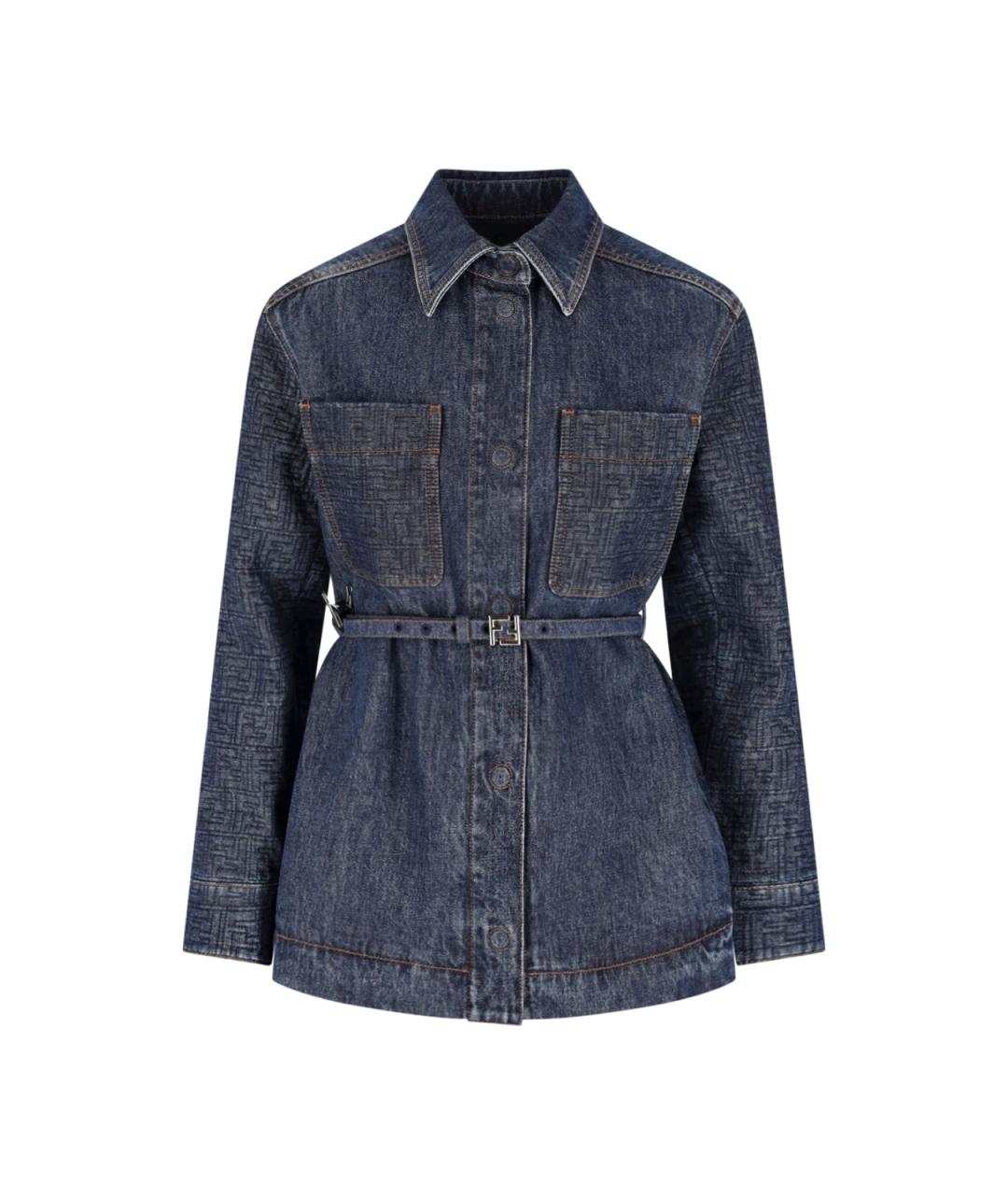 FENDI Синяя хлопковая куртка, фото 3